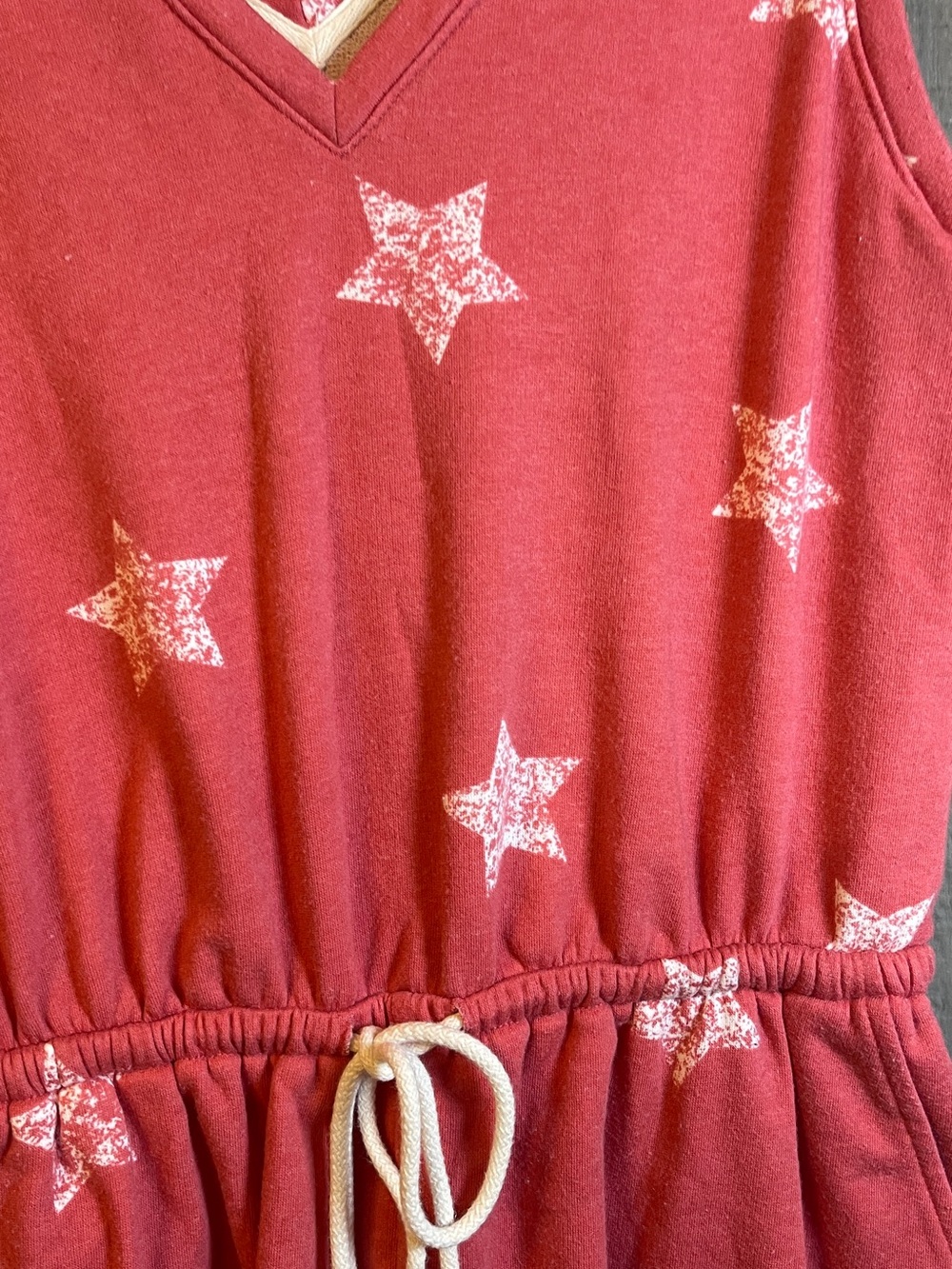 Lou & Gray Sleeveless Drawstring Romper - Coral Pink - Picture 4 of 6